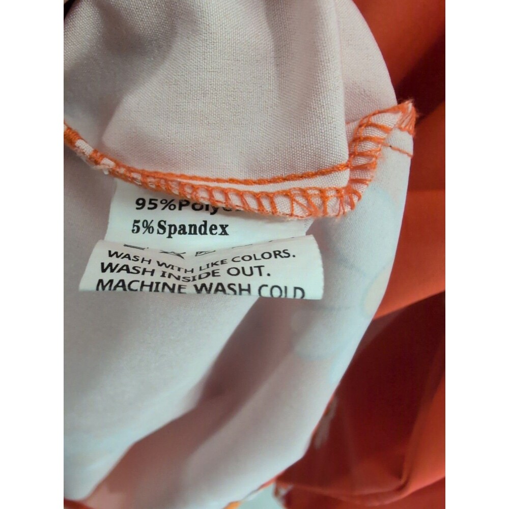 Women's Blouse NoraCora Orange With Daisies Elastic Sleeves Size XXL - Picture 4 of 6